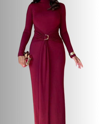 Glam Crimson Grace Maxi Dress