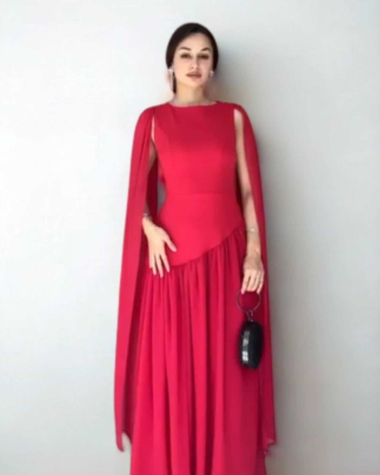 Glam Cape Flow Dress