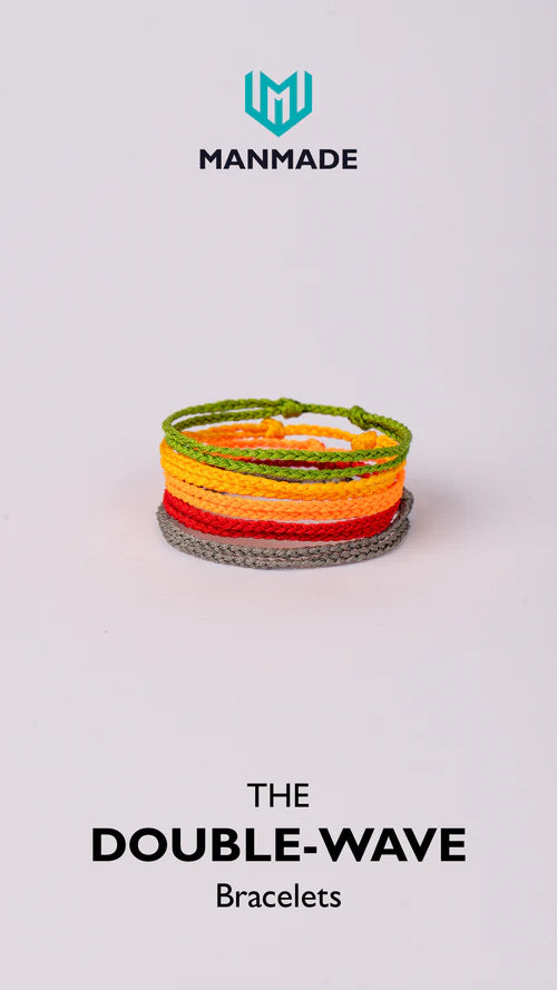 Double Wave Handmade Bracelets of 3 - Mix & Match