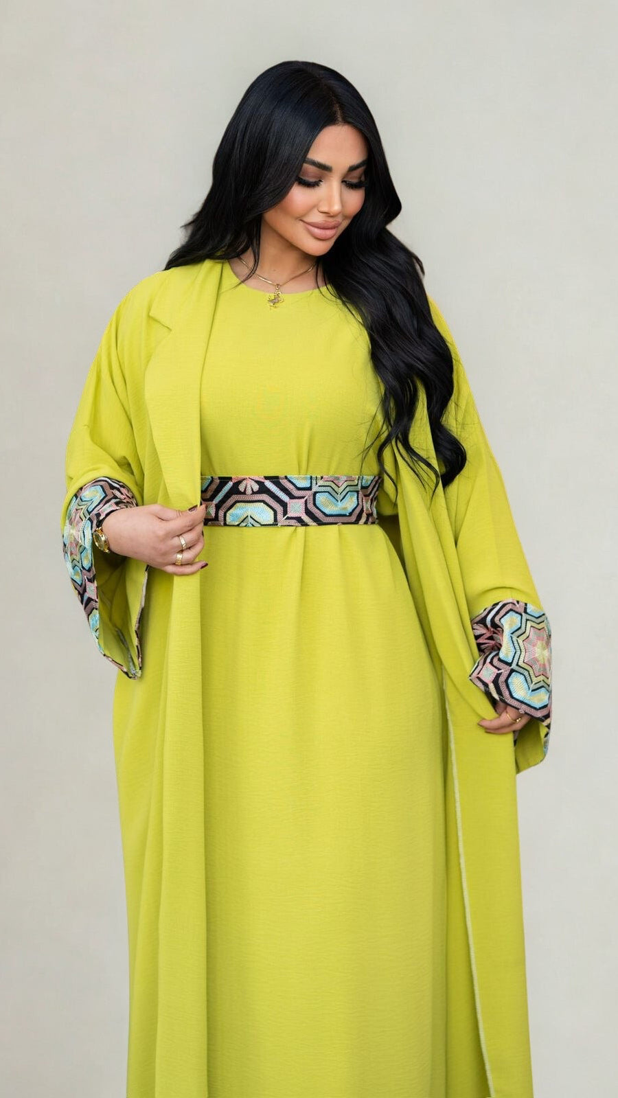 Lime Green Abaya