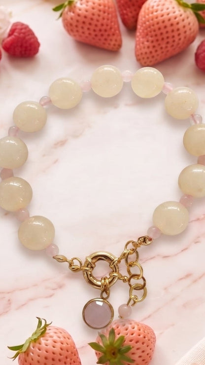 Round Bead Yellow Jade Bracelet – The Pink Lemonade Collection