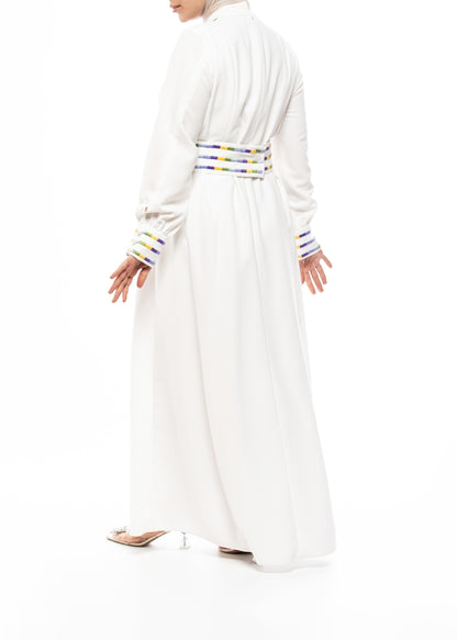Hand-Embroidered Crepe Abaya