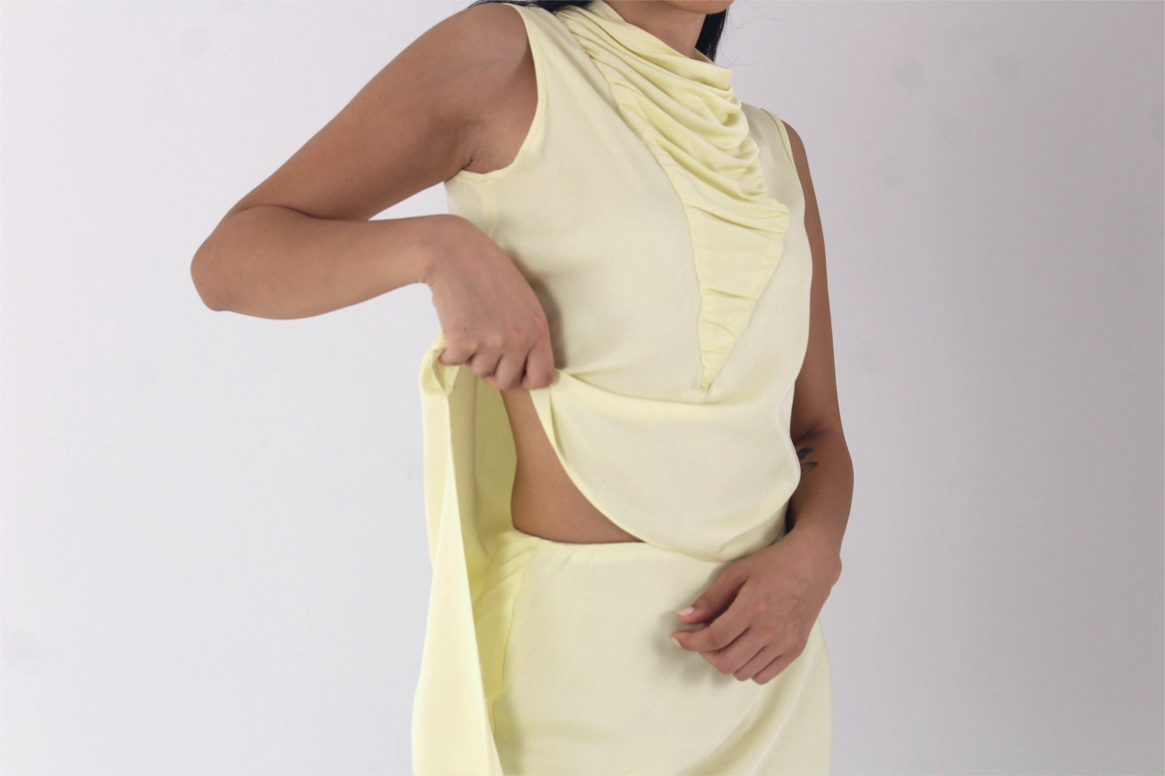 Bias Summer Skirt – Butter Yellow Maxi in Flowing Rayon