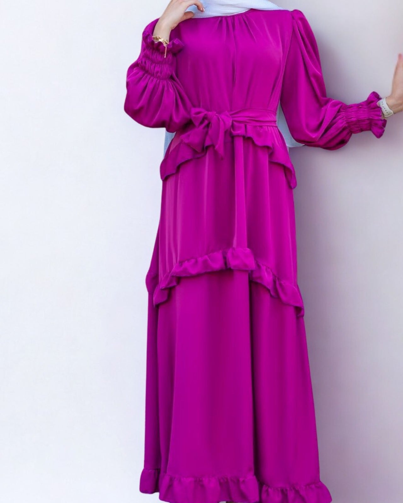 Elegant Ruffled Maxi Dress