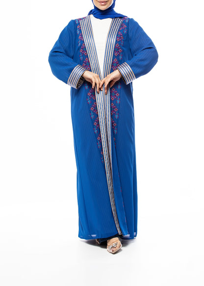 Hand-Embroidered Chiffon Abaya