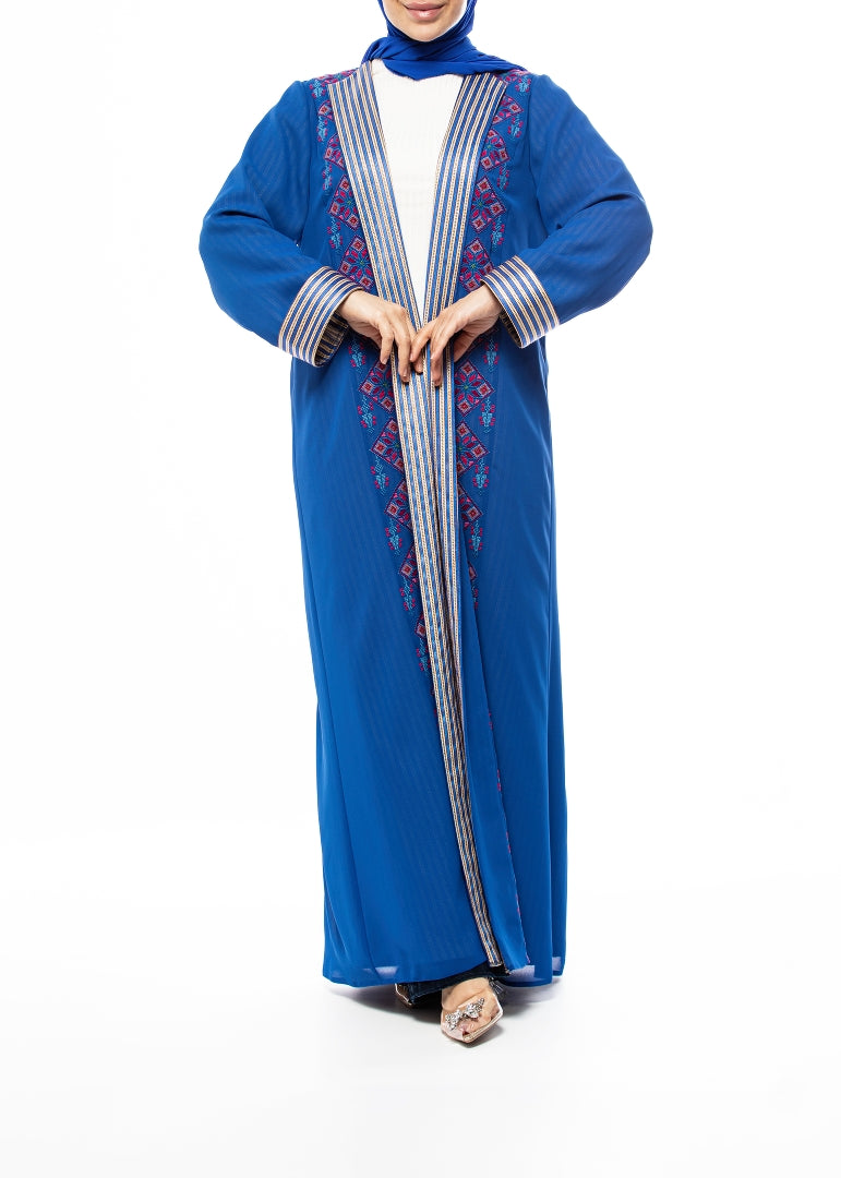 Hand-Embroidered Chiffon Abaya