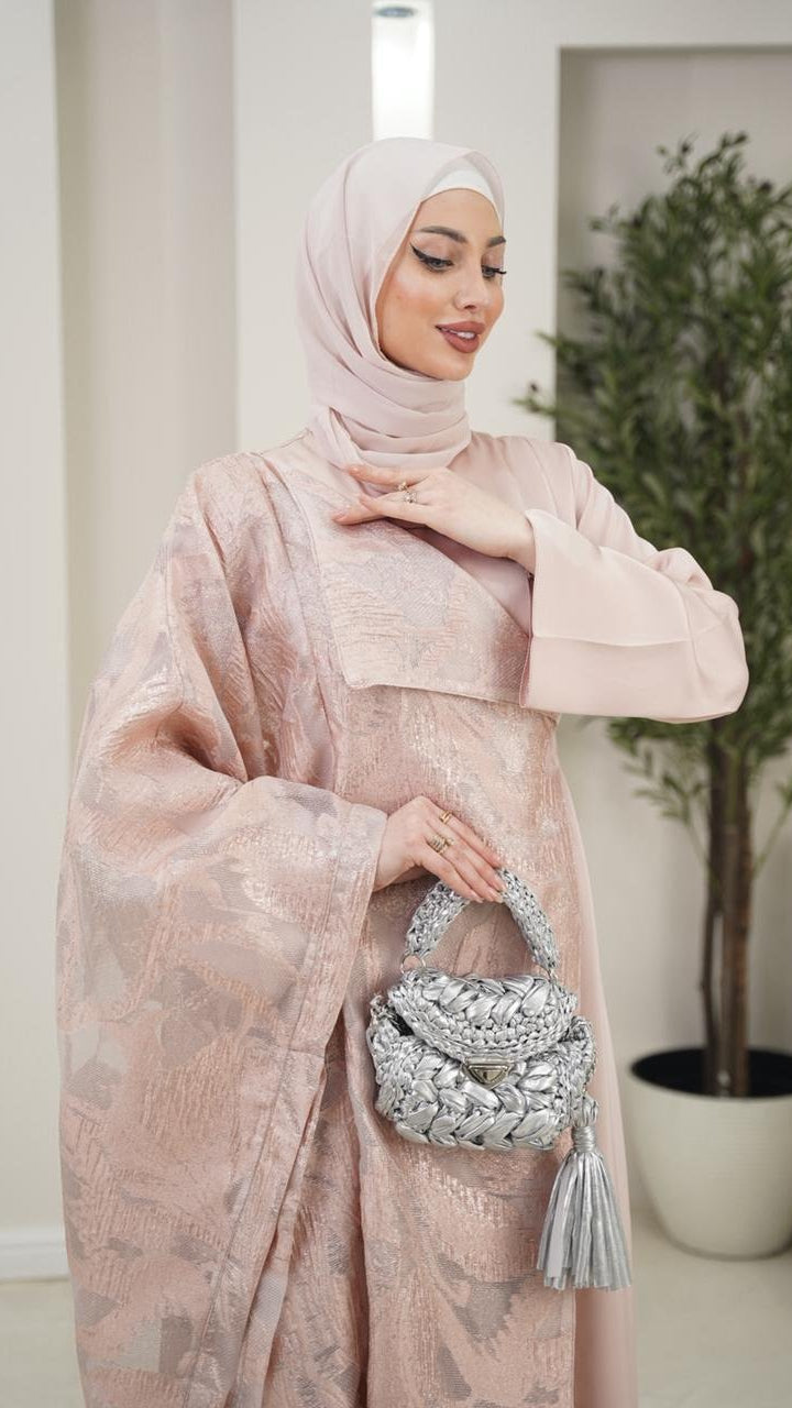 Elegant Layered Abaya Dress