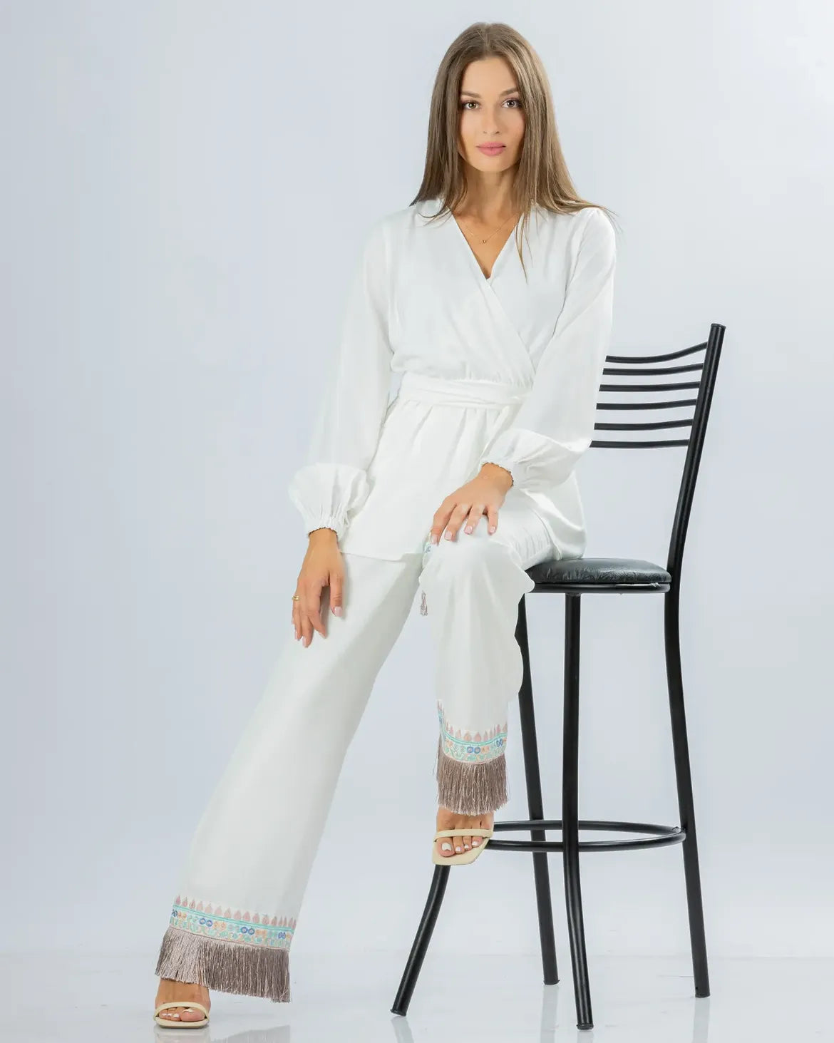 Off-White Two-Piece Co-Ord Set