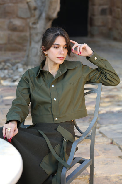 Trench Structured Cropped Jacket