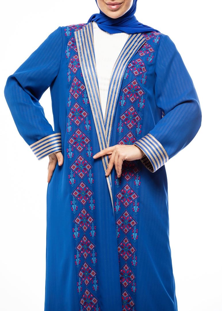 Hand-Embroidered Chiffon Abaya