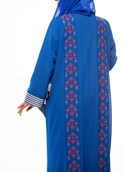 Hand-Embroidered Chiffon Abaya