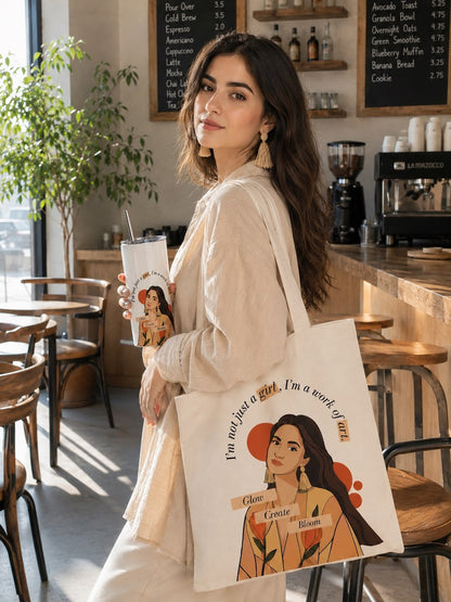 Grateful Bloom Tote & Tumbler Duo
