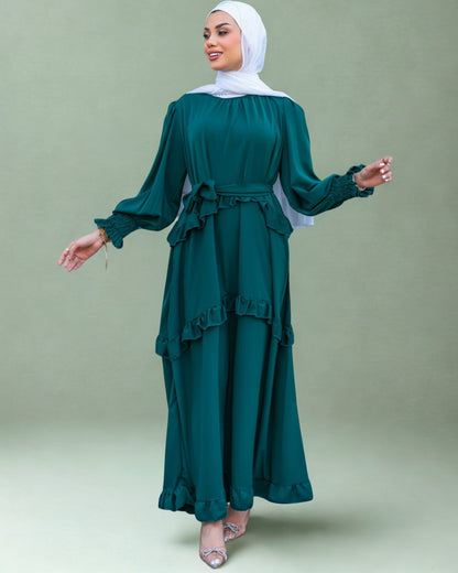 Elegant Ruffled Maxi Dress