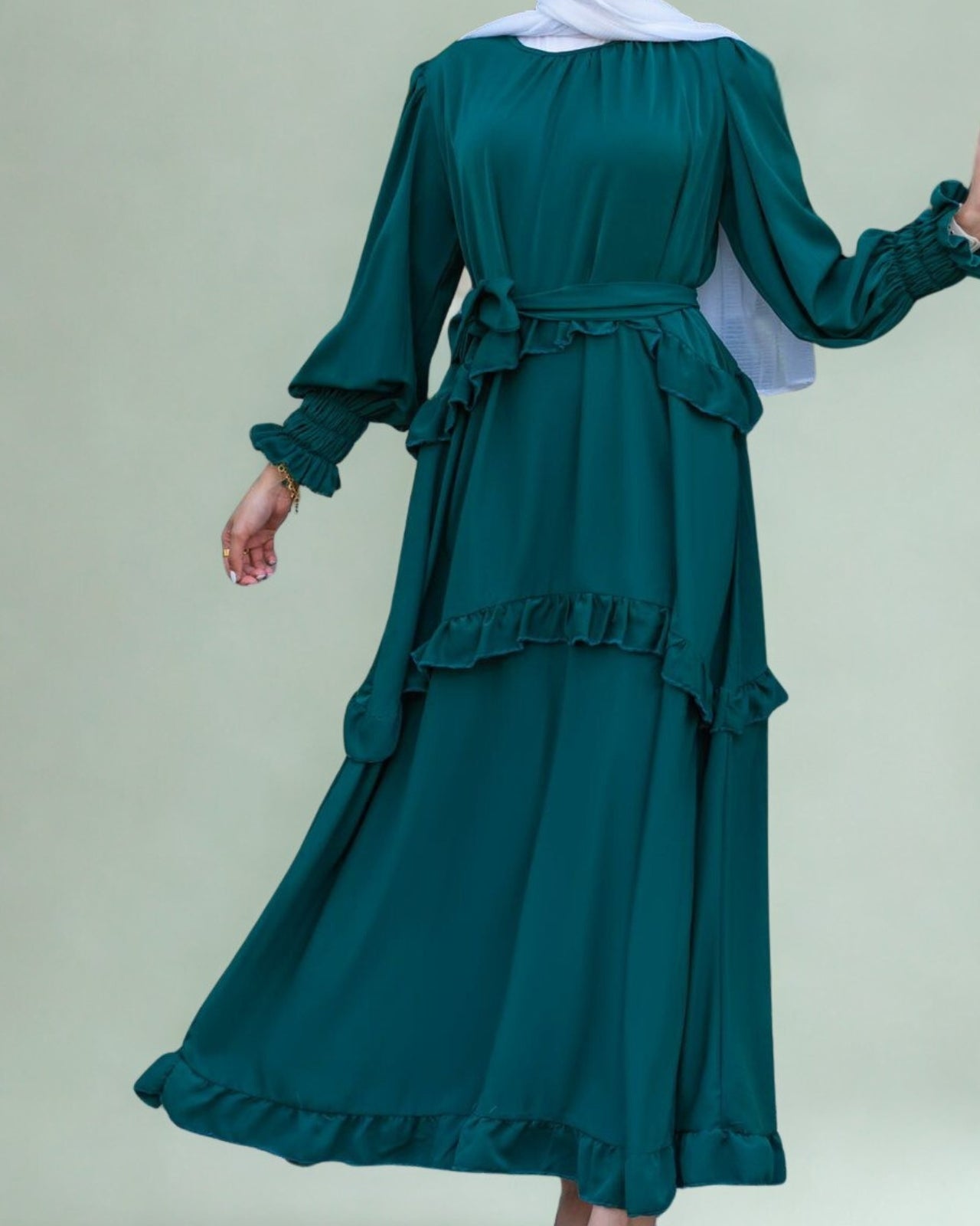 Elegant Ruffled Maxi Dress