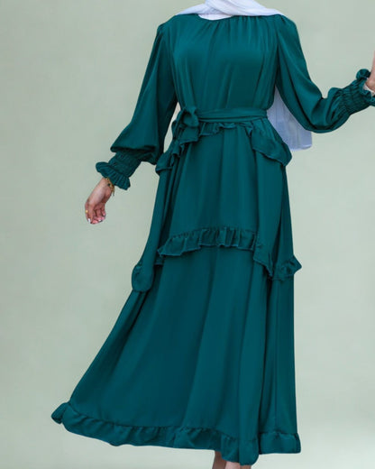 Elegant Ruffled Maxi Dress