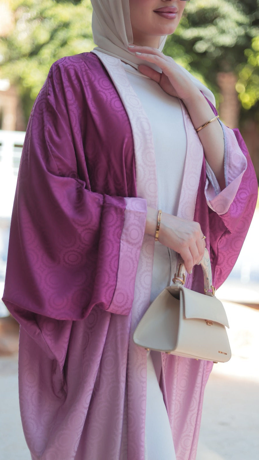 Vibrant purple Abaya