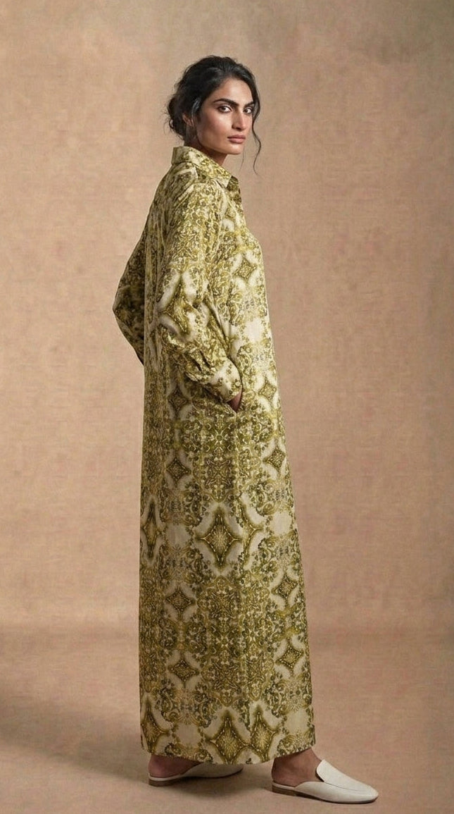 The Olive Scroll Dress