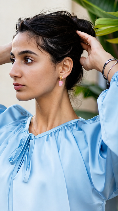 Pink Tulip Earring