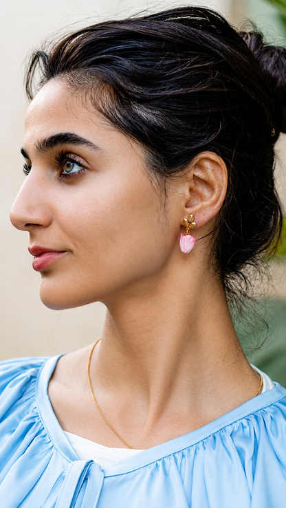 Pink Tulip Earring