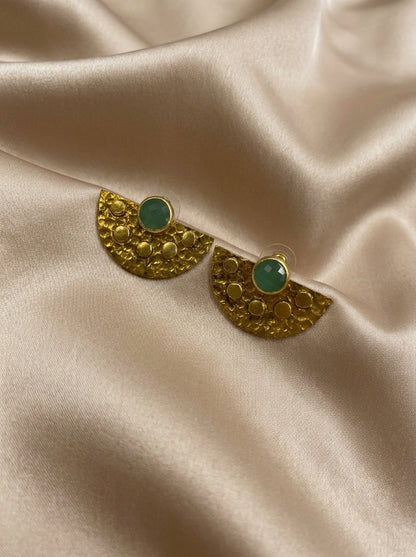 Half-Moon Stud Earrings