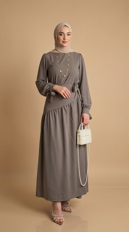 Chic Ruffled Modest Dress