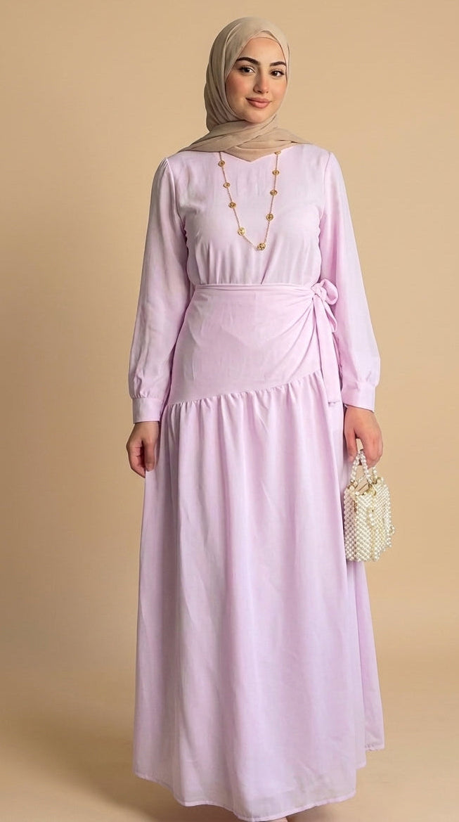 Chic Ruffled Modest Dress