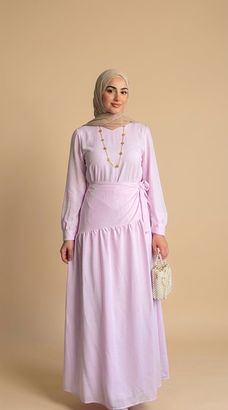 Chic Ruffled Modest Dress