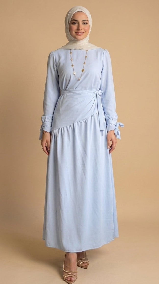 Chic Ruffled Modest Dress