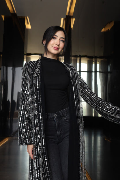 Luxurious Beaded Black Abaya