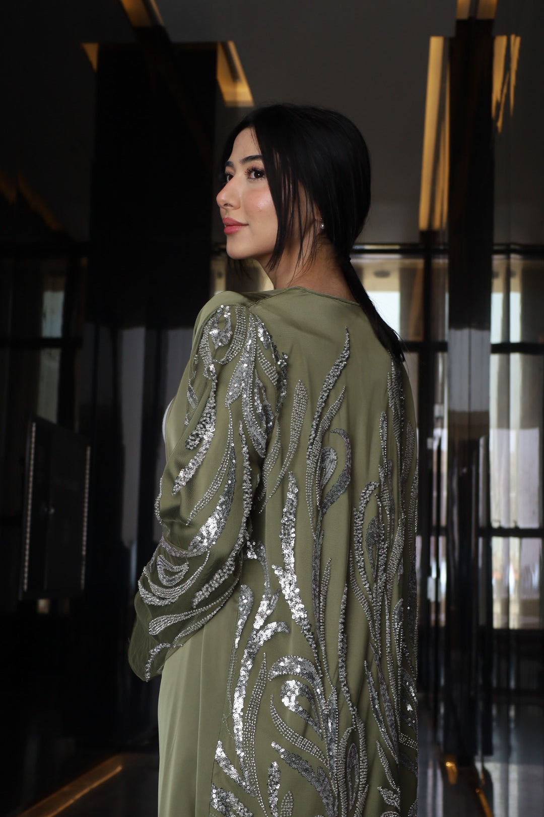 Luxe Olive Abaya