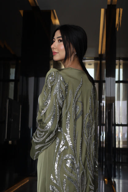 Luxe Olive Abaya