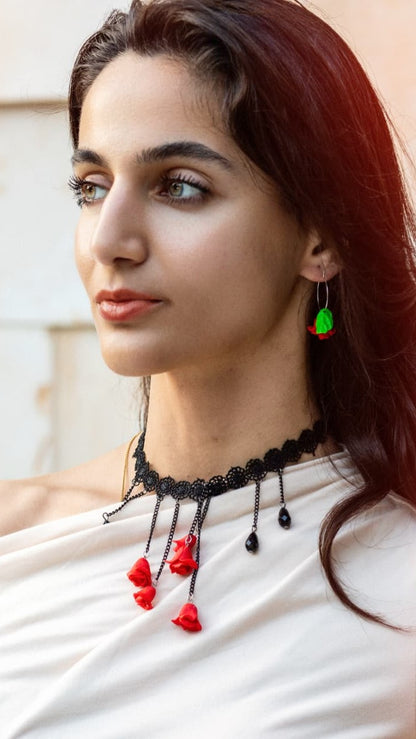 Velvet Rose Necklace
