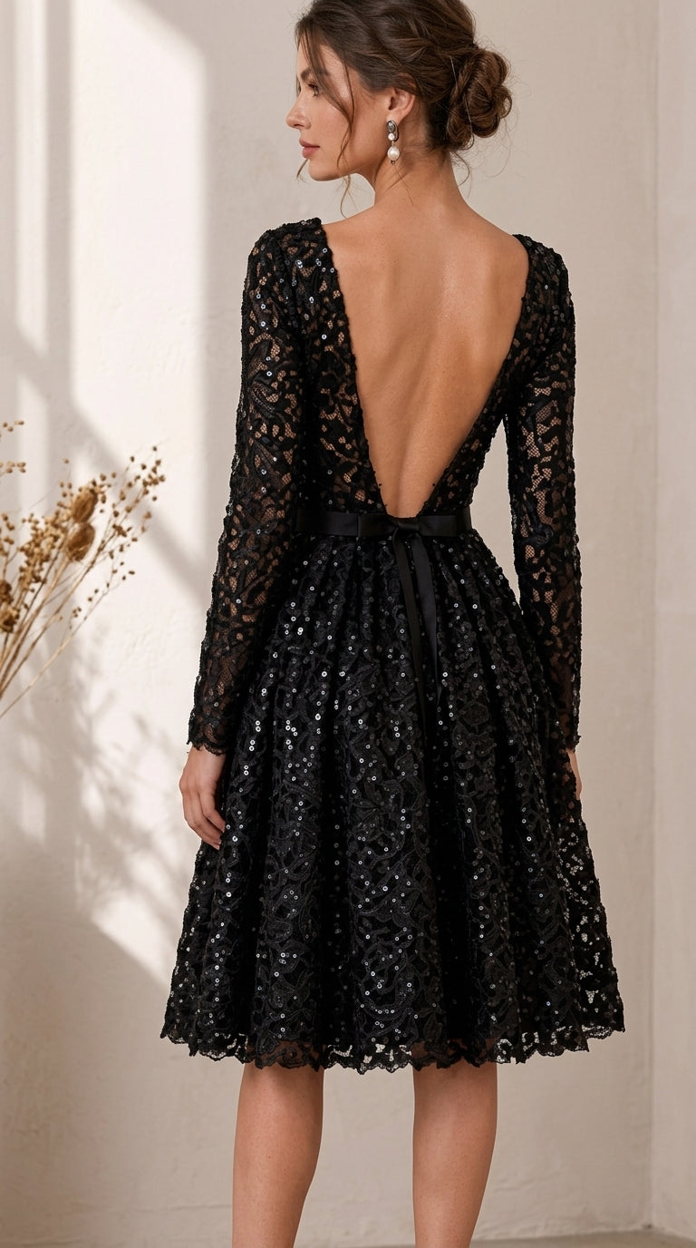Black V-Neck dress