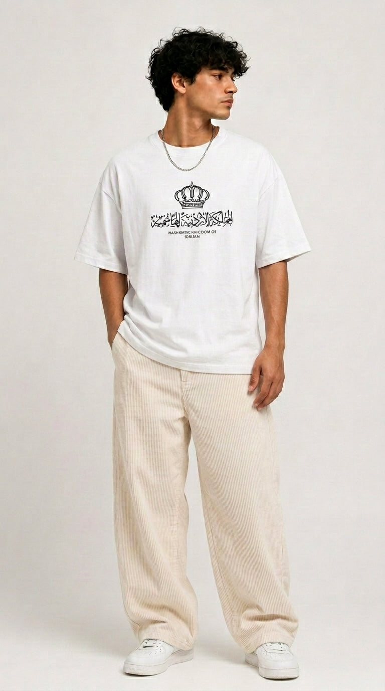Oversized Jordanian white T-Shirt