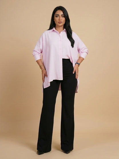 High-Waisted Wide-Leg Tailored Trousers