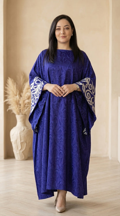 Majestic Royal Blue Abaya