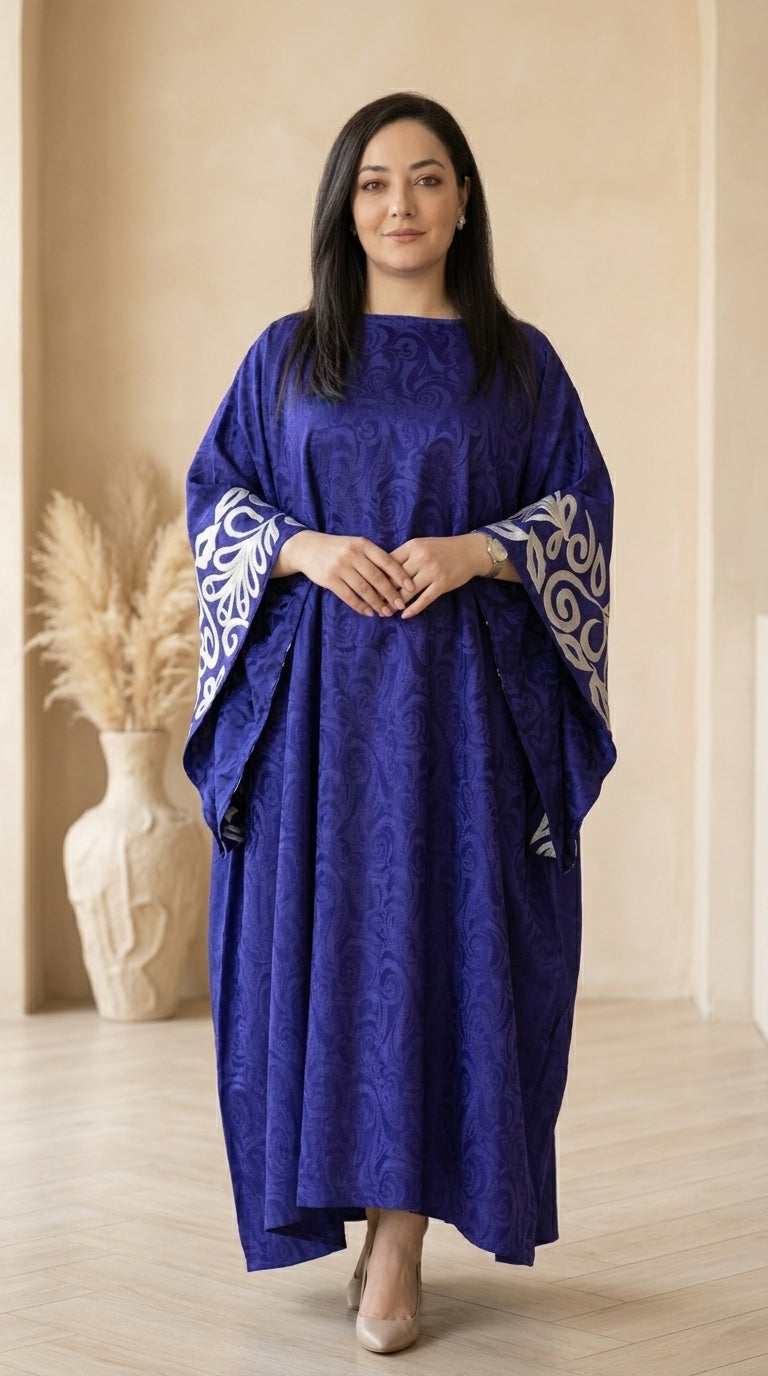 Majestic Royal Blue Abaya