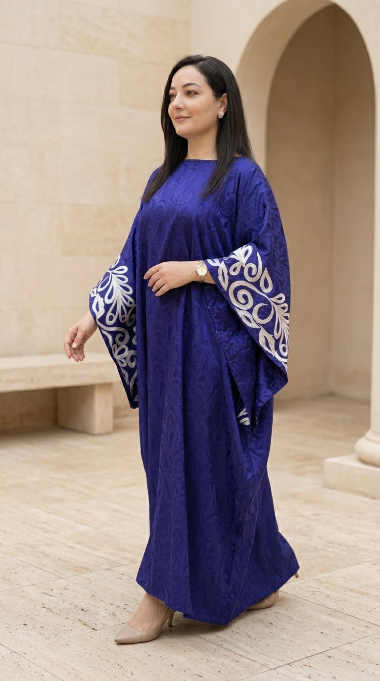Majestic Royal Blue Abaya