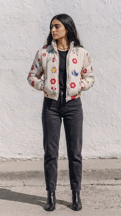 Mystical Icon Graphic Bomber Jacket