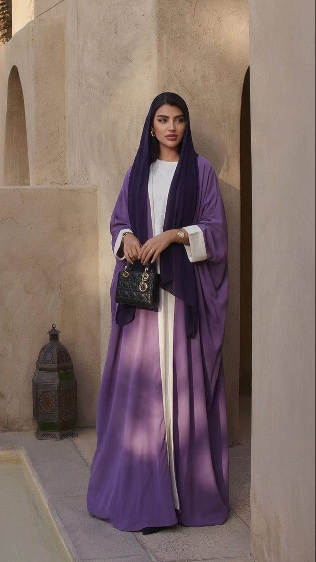 The Purple Pinstripe & Lilac Abaya