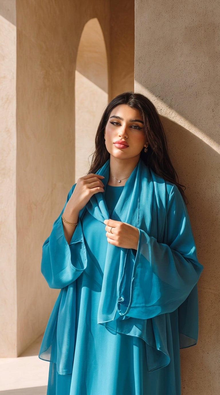 The Turquoise Blue Abaya