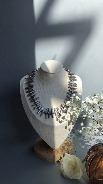 Baroque Black Freshwater Pearl Necklace