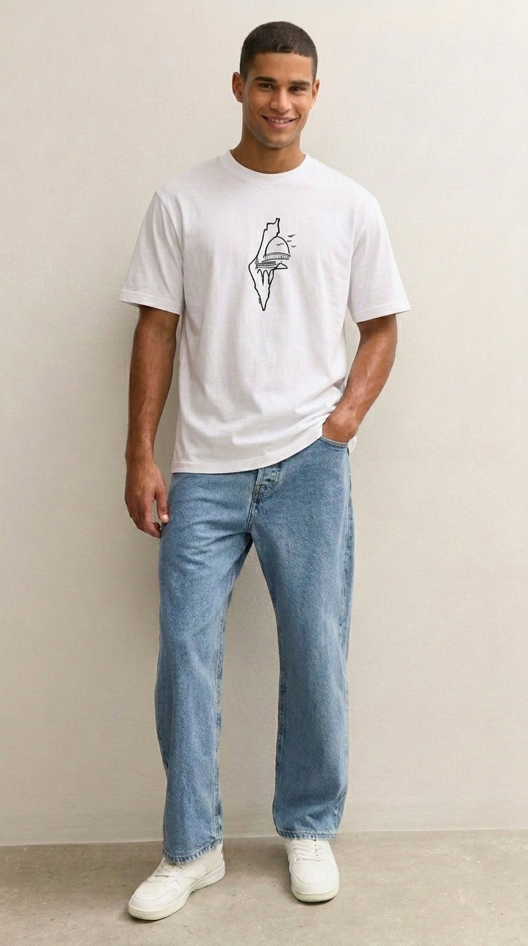 Graphic Print White T-Shirt