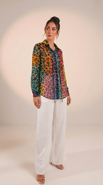 Multicolor Chiffon Shirt