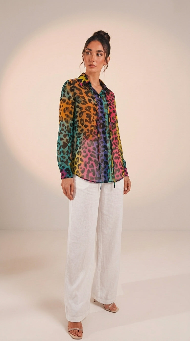 Multicolor Chiffon Shirt