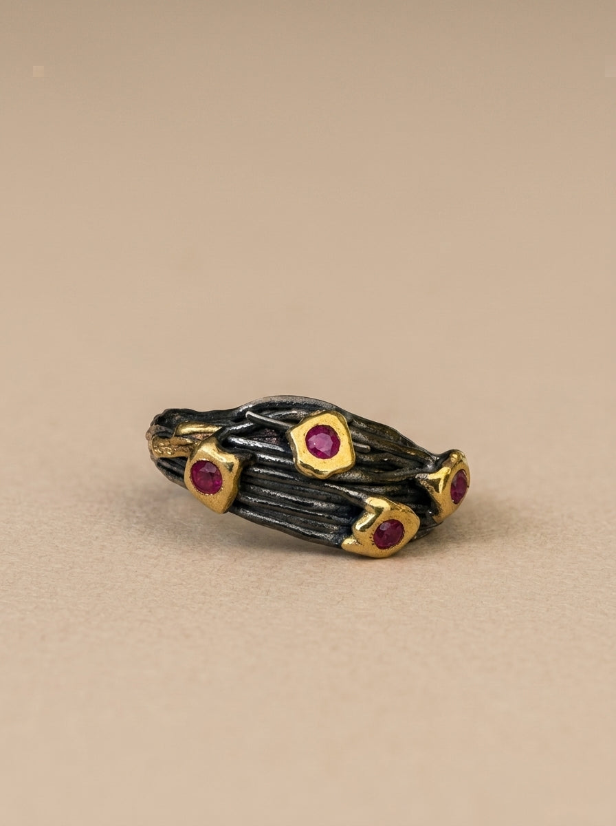 Nest Textured Statement Ring
