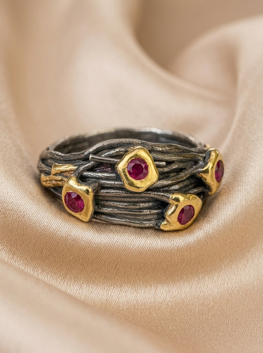 Nest Textured Statement Ring