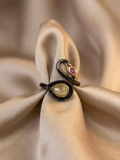 Elegant Swan Statement Ring