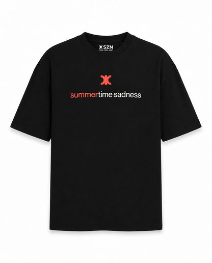 Black Oversized T-Shirt – "Summertime Sadness"