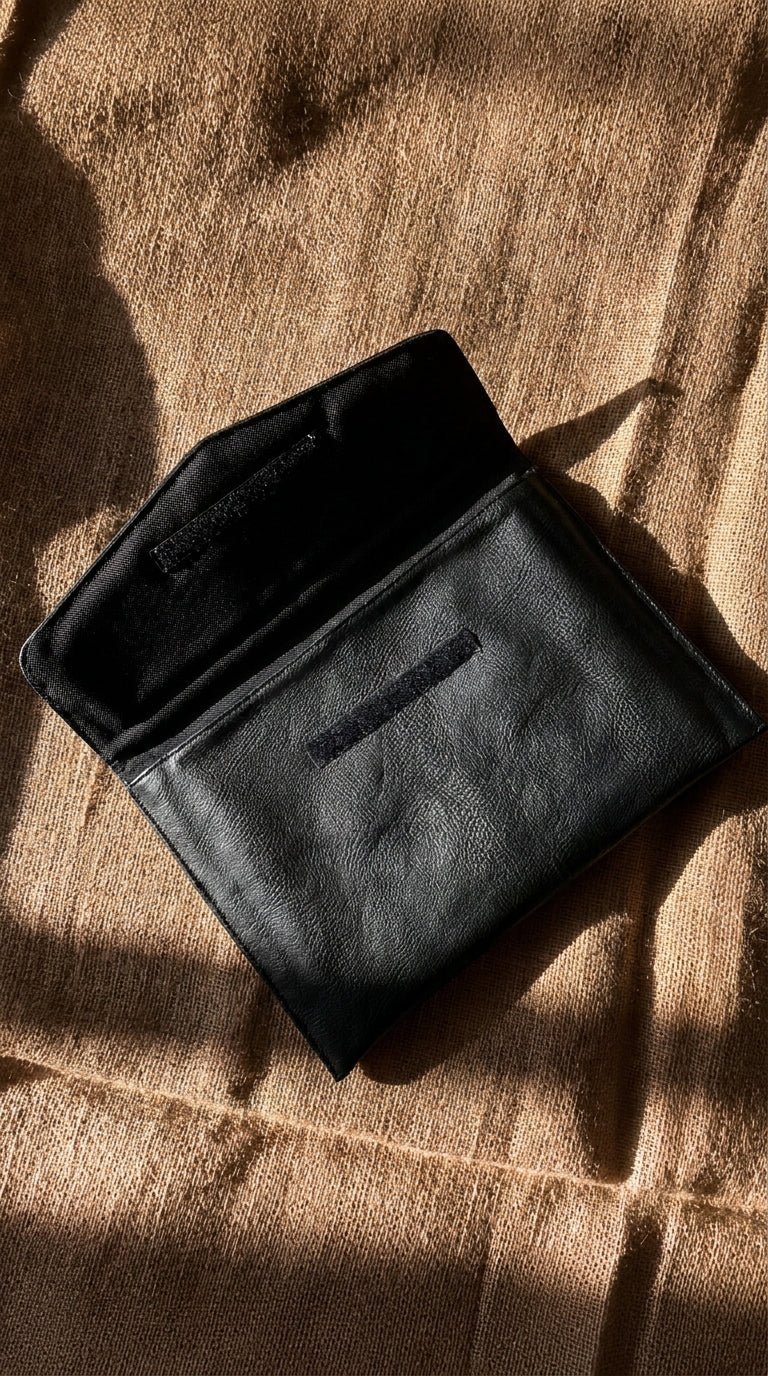 Hand-Embroidered Faux Leather iPad Sleeve